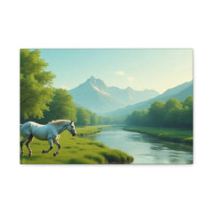 Matte Canvas "Horse in the Grasslands", Stretched, 1.25"