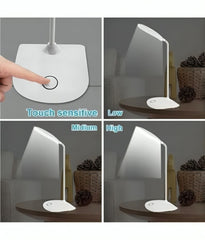 Charkee 3W Powerful Rechargeable Emergency Table Lamp / Student Reading Light Pack of 1