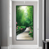 Bamboo Road Canvas Painting Wall Art