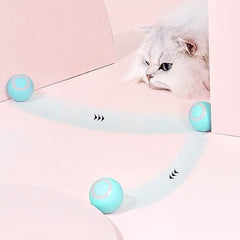 Cat Ball Toy, Automatic 360° Self-Rotating Rolling Ball with USB Rechargeable Moving, Lighting, Pet Exercise Kitten and Dog Playing Smart Cat Toy (Multicolor)