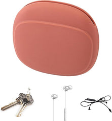 Silicone Headphone Organizer - Portable Earbud Case Data Cable Storage Case