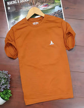 Cotton Solid Half Sleeves Round Neck T-Shirt