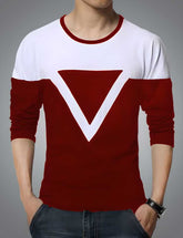 Cotton Blend Stripes Full Sleeves T-Shirts