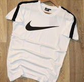 Mens Cotton Round Neck White T-shirt