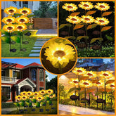 Waterproof Solar Sunflower Garden Lights (Pack Of 2)