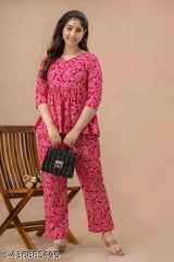 Women's Printed Co-Ord Set, Co-Ord Sets For Girls and Women