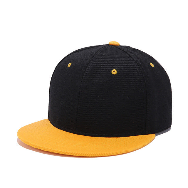 Men's And Women's Fashion Color Blocking Flat Brim Duck Tongue Hat