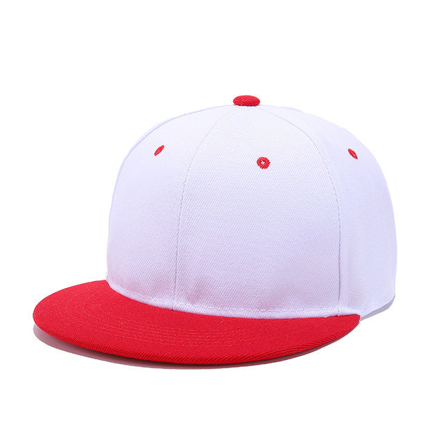 Men's And Women's Fashion Color Blocking Flat Brim Duck Tongue Hat