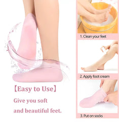 Silicone Gel Heel Socks Anti Slip for Dry Cracked Feet