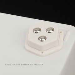 4 Pcs Pentagon Mini Caster Wheels