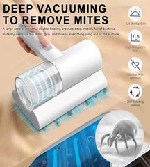 Portable Dust Suction Mites Remover Handheld Wireless Vacuum Cleaner Rechargeable Dust Remover Brush