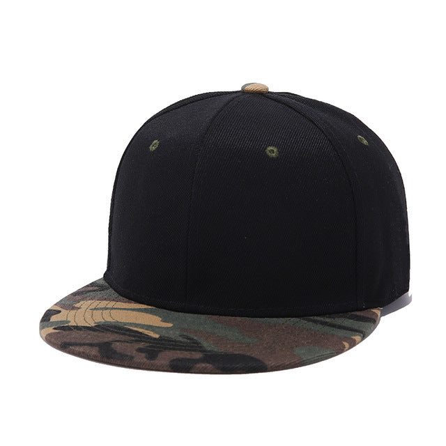 Men's And Women's Fashion Color Blocking Flat Brim Duck Tongue Hat