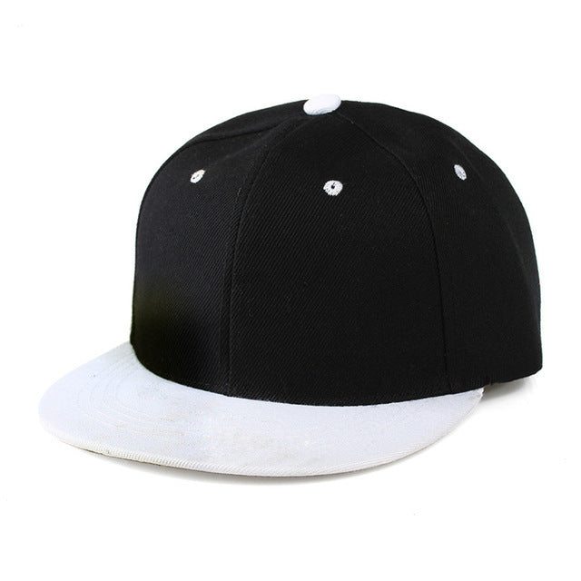 Men's And Women's Fashion Color Blocking Flat Brim Duck Tongue Hat