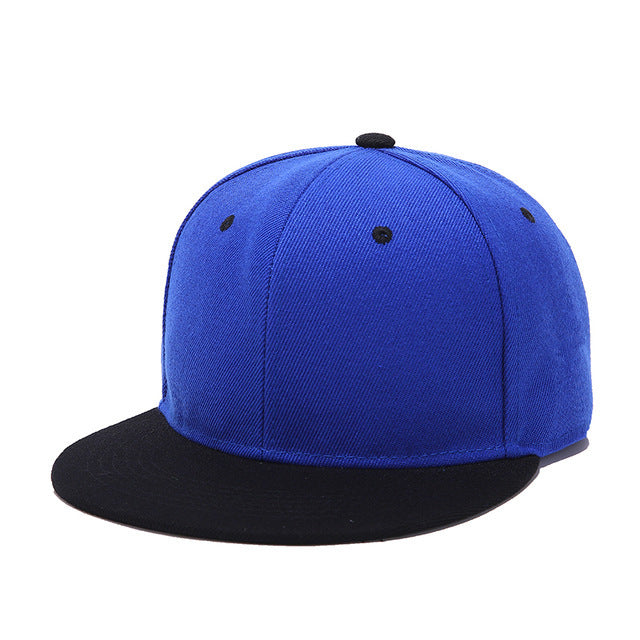 Men's And Women's Fashion Color Blocking Flat Brim Duck Tongue Hat