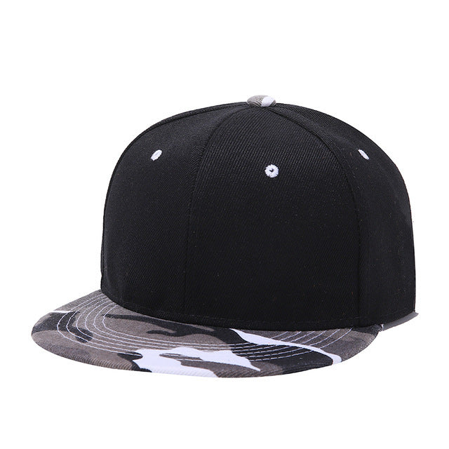 Men's And Women's Fashion Color Blocking Flat Brim Duck Tongue Hat