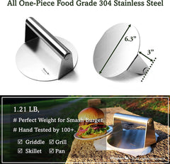 Stainless Steel Puri/Roti Flattening Tool