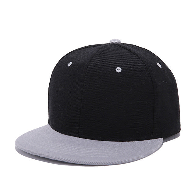 Men's And Women's Fashion Color Blocking Flat Brim Duck Tongue Hat