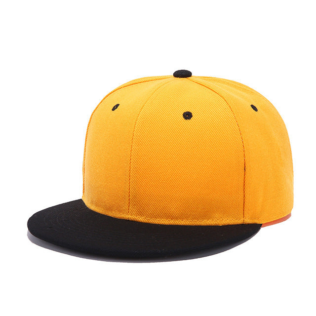 Men's And Women's Fashion Color Blocking Flat Brim Duck Tongue Hat