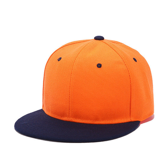 Men's And Women's Fashion Color Blocking Flat Brim Duck Tongue Hat