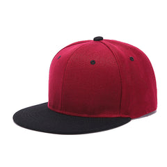 Men's And Women's Fashion Color Blocking Flat Brim Duck Tongue Hat