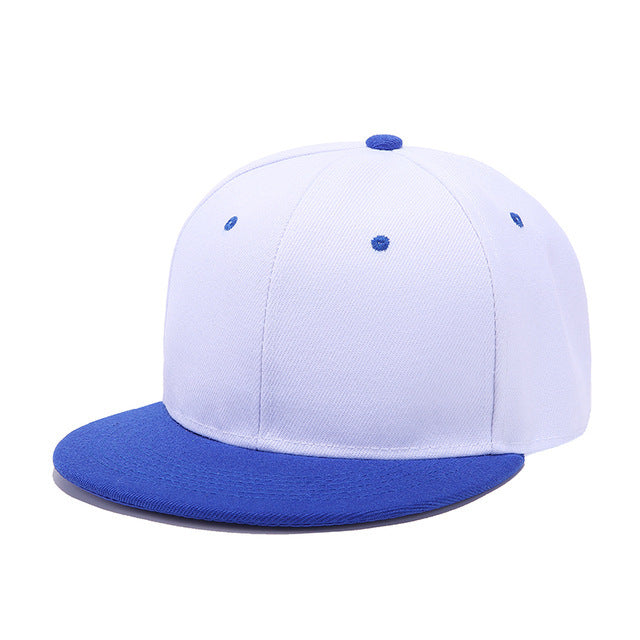 Men's And Women's Fashion Color Blocking Flat Brim Duck Tongue Hat