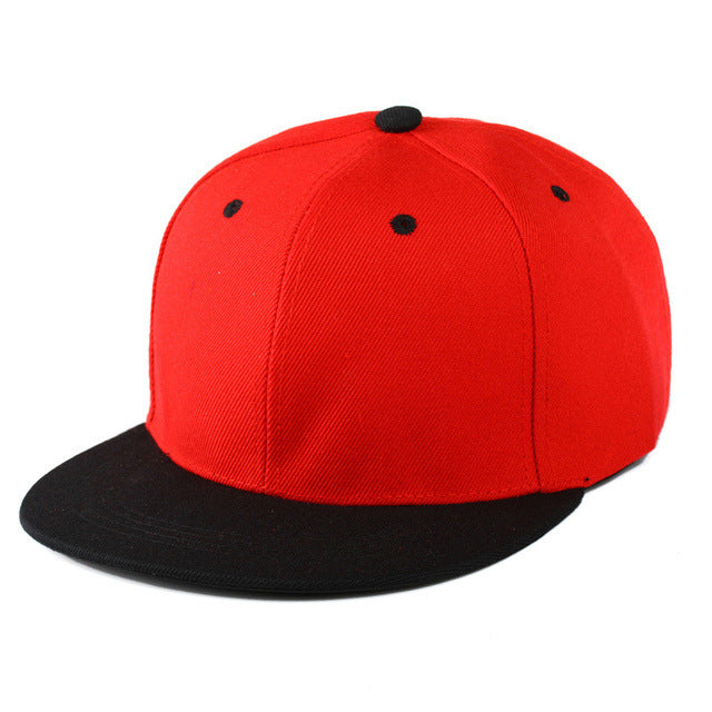 Men's And Women's Fashion Color Blocking Flat Brim Duck Tongue Hat